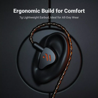 Fosi Audio IM4 Open-Back IEM Earphones, In Ear Monitor, Wired Earbuds, 10mm, Single Dynamic Driver, Audiophiles