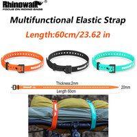 Rhinowalk TPU Plastic Elastic Scale Strap With Clip Safety Rubber Cargo Strap Compact Tie High Strength StrapCycling Accessories