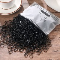 1000/2000pcs Children Colored Disposable Rubber Headband Black Transparent High Elasticity No Damage to Hair Small Rubber Bands