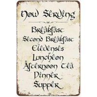 Vintage Funny Metal Tin Sign Second Breakfast Poster Kitchen Gift For Lotr Fans Signage -aluminum