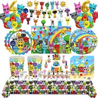 Hot Game Incredi Box Birthday Party Decoration Tableware Cake Topper Plate Cup Balloon for Baby Shower kid Party Favors Supplies