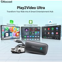Ottocast Play2Video Ultra Wireless CarPlay Car MultimediaSmart Box Hi-res 1080P YouTube with Local Media Playback Portable ForVW