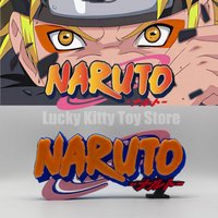 Anime Naruto 3D Logo Sign - Hokage Monument Style Acrylic Stand Display for Desk Shelf Decor