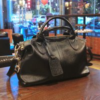 SHELKSBAG Soft Leather Womens Bag Elegant Boston Shoulder Bag 2025 Autumn Winter New Trendy Commuter Casual Small Crossbody Bags