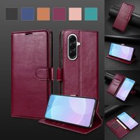 Wallet Magnetic Cap With Card Slot Flip Leather Case For Samsung Galaxy A07 A14 A15 A16 A17 A26 A35 A36 A37 A53 A54 A55 A56 A57