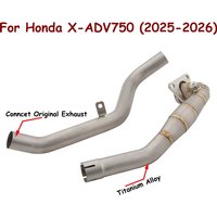 Motorcycle Exhaut Titanium Front For Honda X-ADV750 ADV750 2025 2026 Euro 5 Link Pipe Escape Conncet Original Muffler 2 Sensors