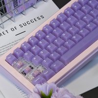 Purple Fog Transparent Keycaps Cherry profile Shine Through PC Keycap For MX 64/87/96/104 Mechanical Keyboard