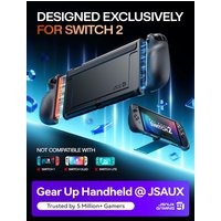 JSAUX Split Protective Case for Nintendo Switch 2, Dockable Design, Non Slip Ergonomic Grip, Includes Adjustable Stand - PC0123A