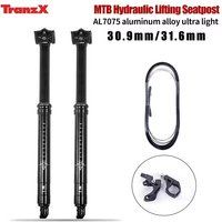 Tranz-x Dropper Seatpost Internal Cable Routing 30.9mm 31.6mm Hydraulic Lifting 150mm Travel Mountain Biycle Seat Post Tube Part