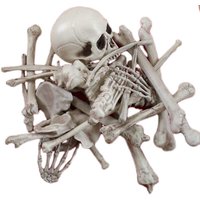 Halloween Life-Sized Skeleton 28 Pcs Halloween Skeleton Set Graveyard Outdoor Decorations for Yard, Skull Head Skull Arms