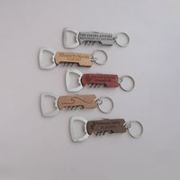 20 ouvre-bouteilles porte-clés personnalisables multifonctions avec tire-bouchon à manche en bois, ouvre-vin, cadeaux pour invités de fête