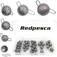 50/40/35 Cannonball Fishing Weights Sinkers Quick Set Up Jig Head Ball Sinker Cheburashka Weight for Bass Trout Pike Perch Pesca