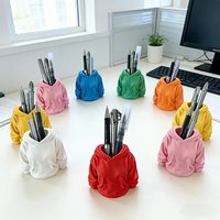 Hooded Sweatshirt Pen Holder Cute Desk Organizer for Stationery Storage Office Home Decor and New Year Valentine's Day Gift