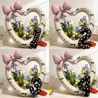 40inch Large Cream-Colored Heart-Shaped Foil Balloons Set (Numbers 0-9) with Black Satin Ribbon Bows and "Happy Birthday" Stickers Pink Bow Balloon Decorations, Suitable for Birthday Parties, Outdoor