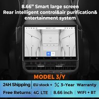 MEKEDE 8.66inch 4G 64GB Android System Car Rear Seat Multimedia Player for Tesla Model 3 Model Y 2019 2020 2021 2022 2023 Wireless Carplay Display Entertainment IPS Touch Screen Wifi Network Support