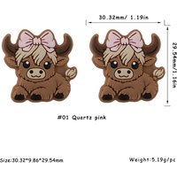 5Pcs Silicone Beads cattle/animals Bead For Jewelry Making DIY Keychain Necklace Bracelet Accessories