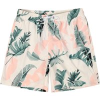 Juku-Style Coconut Tree Print Beach Shorts Summer Mens Palm Tree Gradient Surf Shorts Hawaiian-Inspired Cool Streetwear Trunks