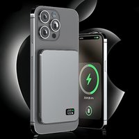 Ultra Thin Power Bank for MagSafe,Magnetic Wireless Fast Charging LED Display Portable Battery For iPhone Samsung Phone Airpods