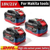 21V 6.0Ah 12.0Ah For Makita 18V Battery Power Tools Li-ion Replacement LXT BL1850 BL1860 DDF487 for 18V/21V Screwdriver