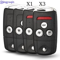 jingyuqin X1 X3 Replacement Flip Folding Car Key Shell Modified for Honda Civic Dio Fit Crv Hrv Accord Odyssey Jazz Remote