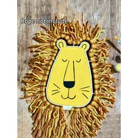 6Pcs Wood Lion for DIY Crafts Wooden Lion Cutouts Unfinished Wood DIY Crafts Unpainted Graffiti Decorations Party Favors