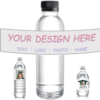 20/50/100pcs Custom Water Bottle Labels with Logo/Text Printing Customizable for Weddings Birthdays Company Parties Suitable