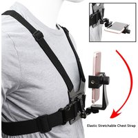 Mobile Phone Chest Strap Detachable Stand Convenient Quick Release Chest Mount Harness Strap Adjustable for Outdoor Cycling