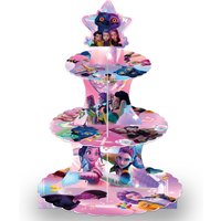 2026 New Kawaii Party Decoration KPOP Demon Hunters Cake Rack Three Layer Cake Stand Cartoon Halloween Birthday Decorations