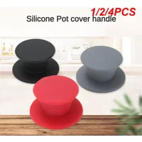 1/2/4PCS Pot Lid Knob Silicone Universal Pot Handle Replacement Kitchen Cookware Cover Knobs for Pan Lid Black kitchen