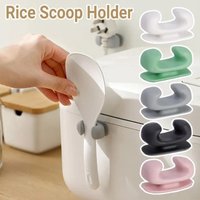 5/1pc Rice Scoop Holder Multifunctional Silicone Wall Mouted Tableware Storage Rack Organizer Hook for Kitchen Utensil Bathroom