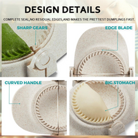 Empanada Maker Press, 6 Inch Extra Large Dumpling Maker Set with Dough Cutter, Dumpling Mold Set for Pierogi, Pastelitos HGC