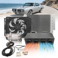 Treeligo 12V 10500BTU Cool Universal Air conditioner Underdash Electric A/C Unit Kit Fit Universal Truck Cab Bus Air Conditioner