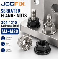 304 316 Stainless Steel M3-M20 Serrated Flange Nuts Spinlock Hex Lock Nuts Self Locking Hex Flange Nut for Machinery Auto Parts