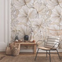 3Pcs Floral Plant Pattern Thickened Moisture-proof Wallpaper Self-adhesive Waterproof for Home Background Decor Wall Sticker