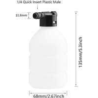 300ml Adjustable 1/4 INCH Foam Pot For Pressure Washer Machine Gun Foam Lance Generator For Car Washing