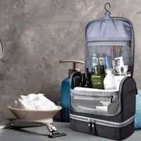 Faltbarer Kulturbeutel mit Haken zum Aufhängen, wasserdicht, für Damen, Badezimmer, Kosmetik, Aufbewahrungstasche, großes Fassungsvermögen, Reise-Make-up-Koffer für Herren