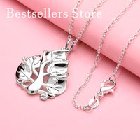 925 sterling silver 16-30 inch exquisite tree pendant necklace for women's fashionable wedding jewelry accessories