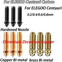 Bi-metal Nozzle For ELEGOO Centauri Carbon Chromium Zirconium Copper Bimetallic Nozzle For Elegoo Centauri 3D Hardened Nozzle