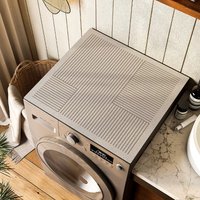 VIKAMA Wabi Sabi Washing Machine Cover Pad Absorbent Non-Slip Diatomite Drain Mat for Kitchen Home Appliance Protector