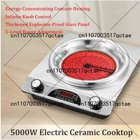 High Power Concave Induction Cooktop Ceramic Multifunctional Hot Pot BBQ Stir Fry Burner Compatible with All Pots