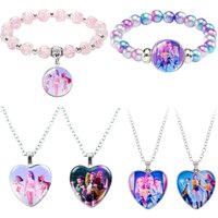 New Anime Movie KPop Bracelet Rumi Mira Zoey Wristband Nacklace Kpop Cosplay Jewelry Accessories Party Gifts for Fans Kids