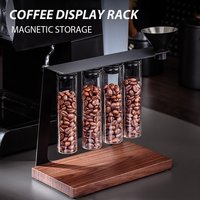 4 Magnetic Coffee Beans Glass Tube Storage Tube Container Display Single Dose Magnetic Tea Barista Tool Espresso Accessories