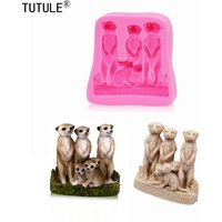 Meerkat Mold, Cake Tool Fondant Chocolate Candy Clay Craft Soap Embeds, Cupcake Topper, Decorations, Meerkat, Warthog, Resin Dog