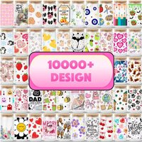 Hot Sale Mix 16oz DTF Sticker Cool Personalize UV Wrap Transfer Sticker Custom Labels DIY Logo Selfadhesive Waterproof No repeat