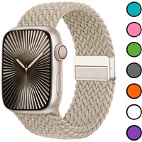 Nylon-Geflochtenes Magnetarmband für Apple Watch 49mm 45mm 44mm 42mm 41mm 40mm Armband für iWatch Ultra 2 Series 12 11 10 9 8 7 6 SE