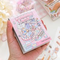 96 Sheets Mini Diorama Sticker Book, 3D Dollhouse Miniature Scene Decals for Journal Scrapbooking Collage Decor, Craft Supplies