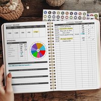 A5 Budget Planner Undated Monthly Finance Organizer Expense Tracker Notebook Spiral Bound with Stickers