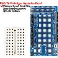 MEGA 2560 R3 Proto Prototype Shield V3.0 Expansion Development Board + Mini PCB Breadboard 170 Tie Points for arduino DIY