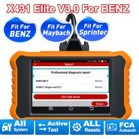 Dla Mercedesa, Maybacha, Sprintera: Skaner dwukierunkowy LAUNCH X431 Creader Elite V3.0, diagnostyka samochodowa wszystkich systemów CAN FD.