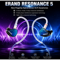 ERAND RESONANCE 5 2DD+2BA+1MP Hybrid IEMs 5-driver 5-tube 5-way Monitor HIFI In-ear Wired Earphones